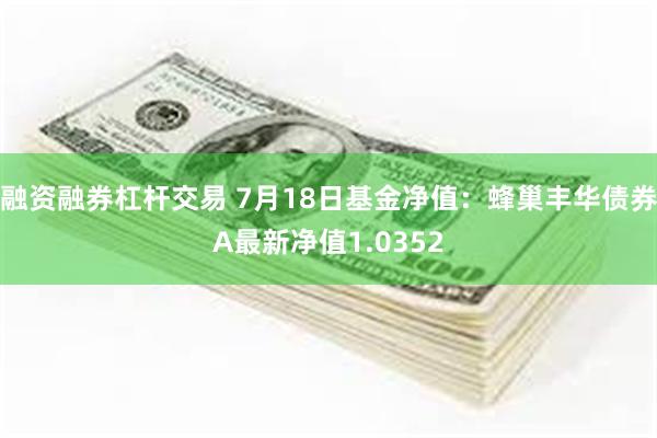 融资融券杠杆交易 7月18日基金净值：蜂巢丰华债券A最新净值1.0352