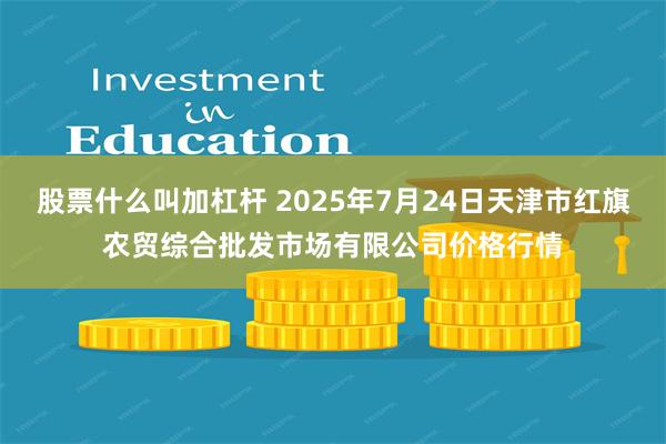 股票什么叫加杠杆 2025年7月24日天津市红旗农贸综合批发市场有限公司价格行情