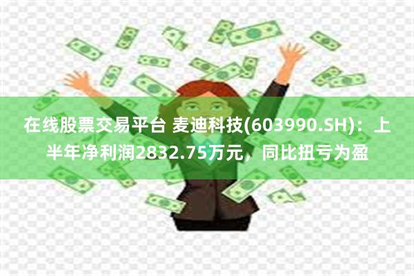 在线股票交易平台 麦迪科技(603990.SH)：上半年净利润2832.75万元，同比扭亏为盈